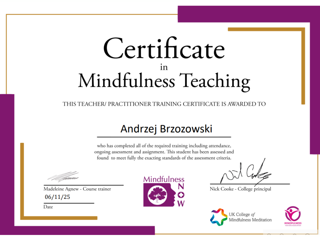 Mindfulness Teacher Certificate